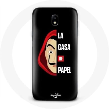 Coque pour Samsung Galaxy j7 2017 La casa de papel Logo et Masque