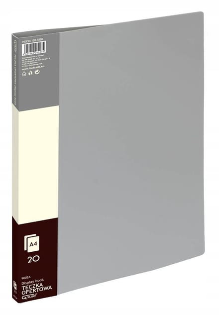 Portfolio Kaart A4 Grijs PP 20 Hoesjes GRAND