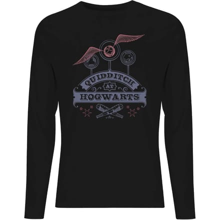 Harry Potter Quidditch At Hogwarts Men's Long Sleeve T-Shirt - Black - XL