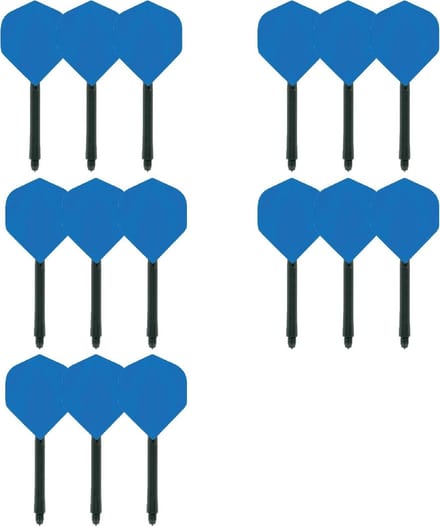 5 Twin Packs Shafts + Flights Multipack - Zwart Blauw