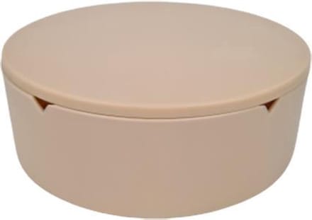 Organizer met Spiegel DANNI - Licht roze - Kunststof - Ø 14 x 5 cm