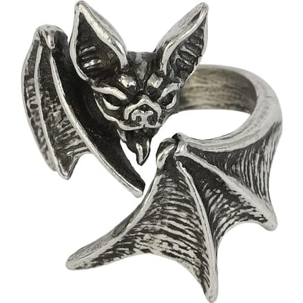 Alchemy Gothic - Gothic Ring - Nighthawk Wrap Ring - voor Vrouwen - zilverkleurig