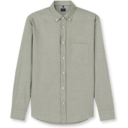 OLYMP Casual Overhemd, regular fit, Button-down, Olijfgroen