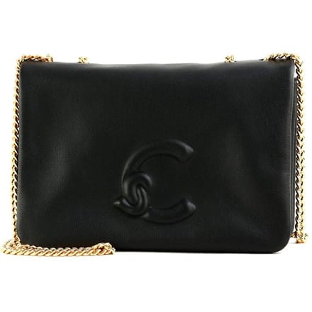 COCCINELLE Leren schoudertas avondtas Dulse Mini Bag Smooth Leather Noir zwart