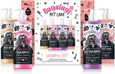 Bugalugs Shampoo Gift Set 4x500ml - set van vier hondenshampoos