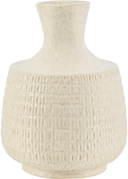 HomeBound by KY | Aardewerk vaas souk beige | bloemenvaas | 19x19x25,5cm