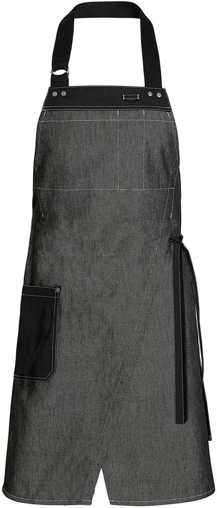 Kentaur Raw bib apron w. slit 30395-132 - rock cross - UNI