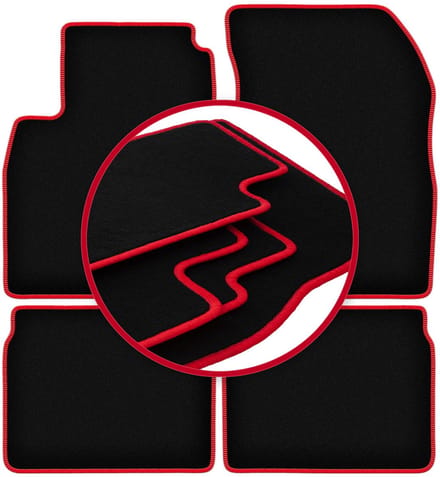 CARLUX-RED automatten voor: Nissan Micra K13 hatchback (2010-2016)