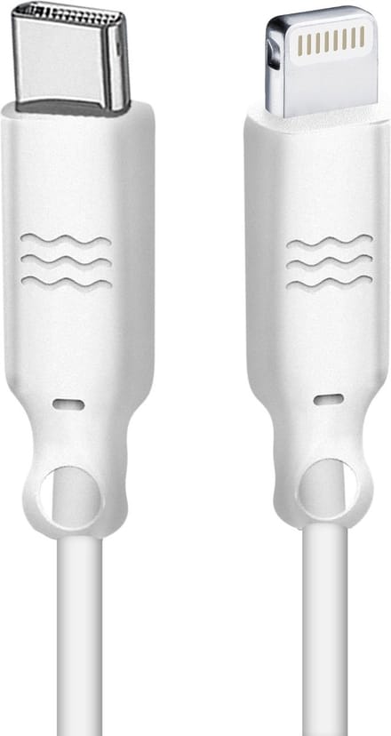 Just Green USB-C naar Lightning kabel - Recyclebaar - MFi certificering - 3A - 2 meter - Wit