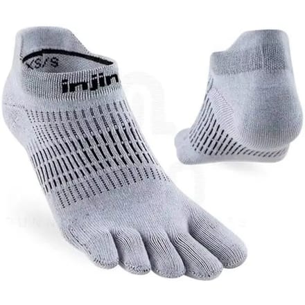 INJINJI | Womens Run No-Show Coolmax Grijs (Maat - M-L) | Teensokken