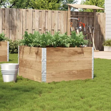 vidaXL - Plantenbak - 100x100 - cm - massief - grenenhout