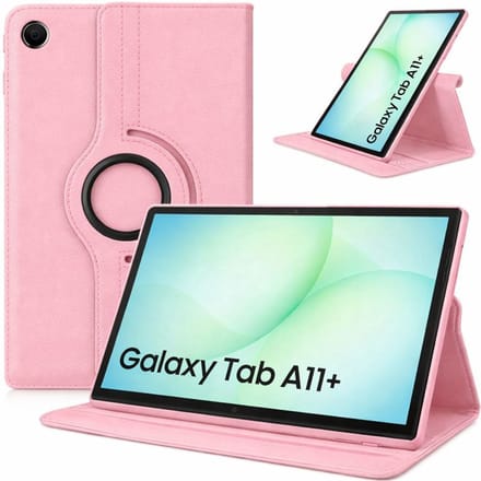 Arara Hoes Geschikt voor Samsung Galaxy Tab A11 Plus - 360° draaibaar - tablethoes - Roze