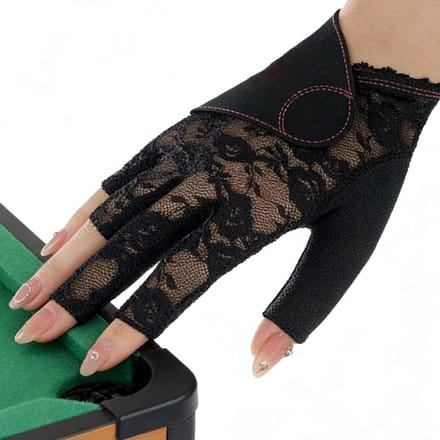 Biljarthandschoen Linkshandig - Poolhandschoen Dames - Precisie Spelen - Kant Textuur Ontwerp - One Size - Roze