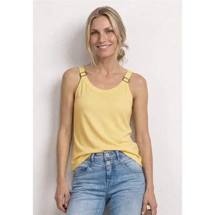 Top met V-hals en decoratief detail
