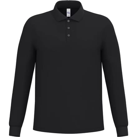 Polo van piqué stof met lange mouwen iDeal Basic Brand
