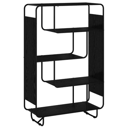 vidaXL - Highboard - Zwart - eiken - 93.5 - x - 37.5 - x - 144 - cm - Bewerkt - hout