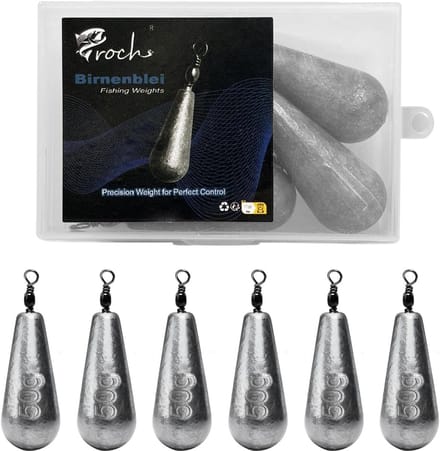 Weerhaaklood Set Peer Vormig - 25g tot 120g Set Loodgewichten