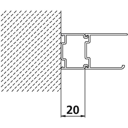 Kermi Nova 2000 floor extension for sliding door ZDSVSVEN21851K
