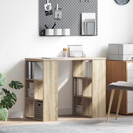vidaXL - Bureau - Sonoma - Eik - Bewerkt - hout - 90 - x - 50 - x - 75 - cm
