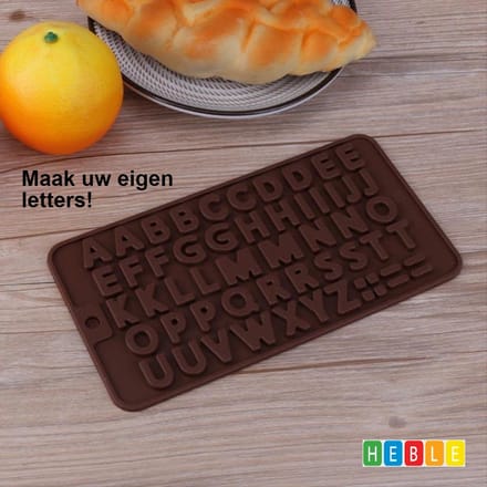 Alfabet Chocoladevorm - Voor Ijsblokjes - Fondant van Heble®