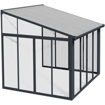 Palram - Canopia Serre, Veranda En Solarium Sanremo - Helder - Donkergrijs - 314x300cm