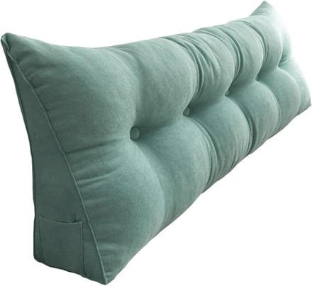 Lezen Kussen - Rugsteun Kussen - Ontspannen in Bed - Ergonomisch Ontwerp - Groot Formaat - Grijs