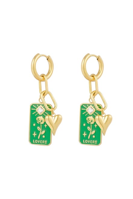 Bijoutheek Oorhangers Rose Lovers Groen