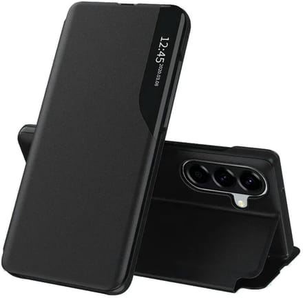 Hoesje geschikt voor Samsung Galaxy A37 - Techsuit eFold Book Case - Zwart