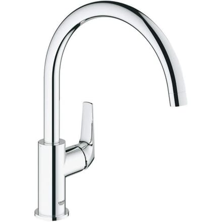 GROHE BauFlow Keukenkraan - hoge draaibare uitloop - chroom - 31538001