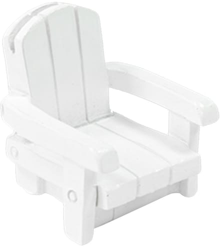 HOBI - Naamkaartjeshouder van hars witte strandstoel 4 x 4,5 cm tafeldecoratie