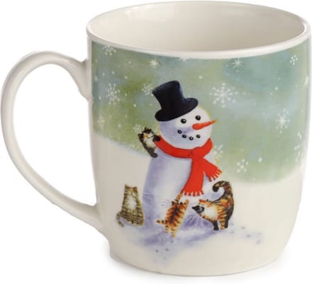 Kim Haskins Sneeuwpop & Kat Porselein Mok 300ml
