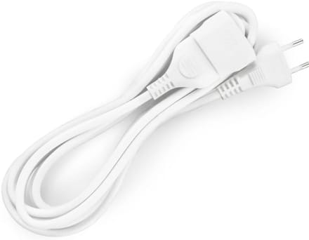 Wit netsnoer - Verlengkabel tuin - Buiten gebruik - Met kinderbeveiliging - 4 meter - Wit
