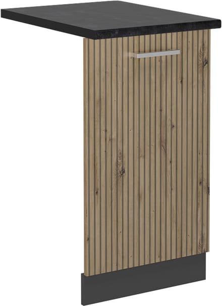 Vicco R-Line Vaatwasserfrontpaneel – 45 cm, WB Antraciet Artisanaal eiken