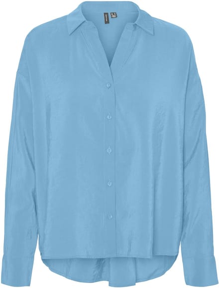 VERO MODA - VMQUEENY LS OVERSIZE SHIRT WVN GA NOOS - Dames - Blouses