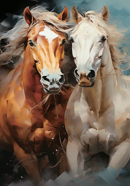 Majestic Horses, Mint by Michelle decoupage papier A3