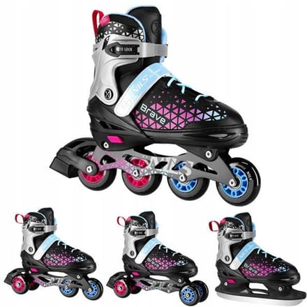 Nils Extreme Brave - Inlineskates 2-in-1 - Roze - Maat S
