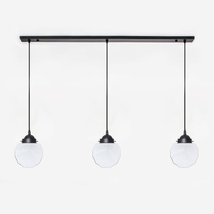 3 x Johanna lampen aan plafondbalk Moonlight - Art Deco Trade
