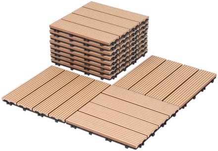 WPC Terrastegels Kliksysteem 110 Stuks 10m² Tuintegels Balkon Composiet
