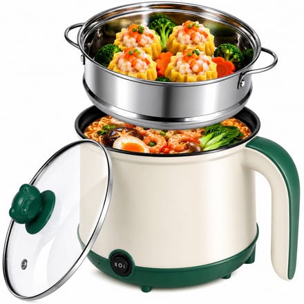 DMG Supply Noodle Pan - Wit - Elektrische Kookpan - Hotpot - Noodle Kom - 1,8 L - Multicooker