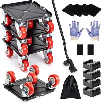 Meubelhulp Set met 4 Dolly's en Lifter voor Zware Meubels tot 725 kg