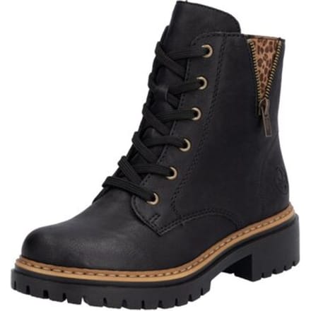 Rieker dames biker boots enkellaars 72617-00 zwart