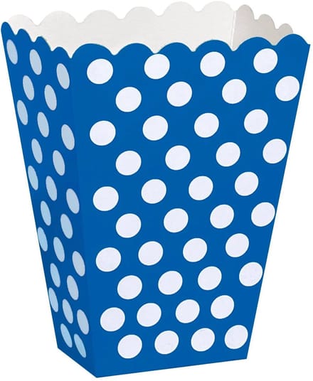 Haza Original Feestdoosjes Polkastip Blauw 14 X 9 Cm 8 Stuks