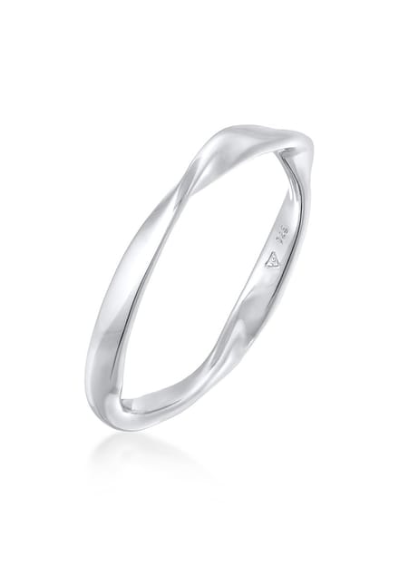 Elli - Ring - Dames band gedraaid Stack Basis in 925 sterling zilver - Dames