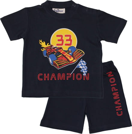 Fun2Wear - Shortama Pitstop - Navy Blauw - Maat 86 -
