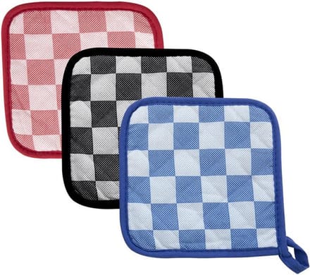 Pannenlap 17cm ruit rood,blauw of zwart