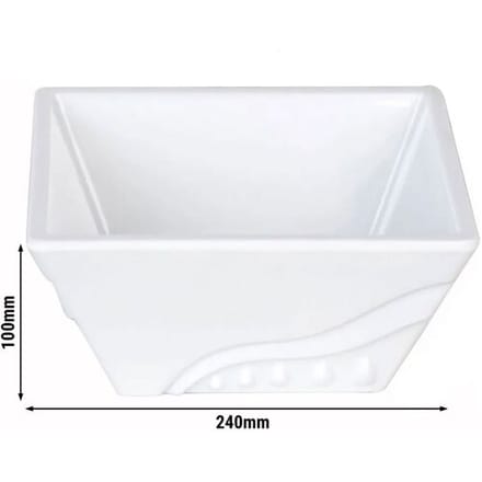 GGM Gastro (10 Stück) Melaminschale für Etagerie/ Buffetständer - Höhe: 100mm Wit
