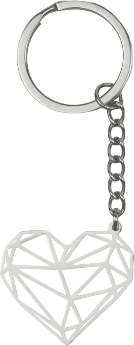Sleutelhanger Patroon Metalen Sleutelhanger Geometrisch - Hart