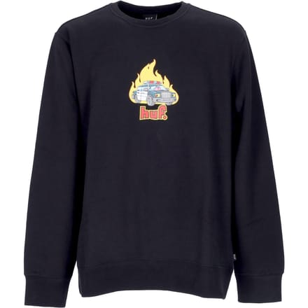 Roasted Crew Zwart herensweatshirt met ronde hals