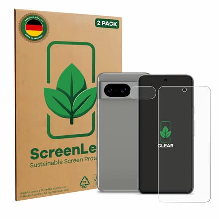 2 Stuks Screenprotector voor Google Pixel 8 (Voor+Camera) - Hoogwaardige Beschermfolie transparant