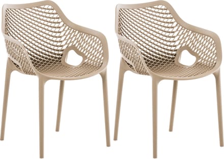 CLP Air Set van 2 Tuinstoelen - Stapelbaar - UV-lichtbestendig - Waterafstotend - modder